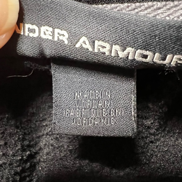 Under Armour Loose Fit Full Zip Hoodie Logo Sweatshirt in Black Men’s Sz L - Picture 8 of 12